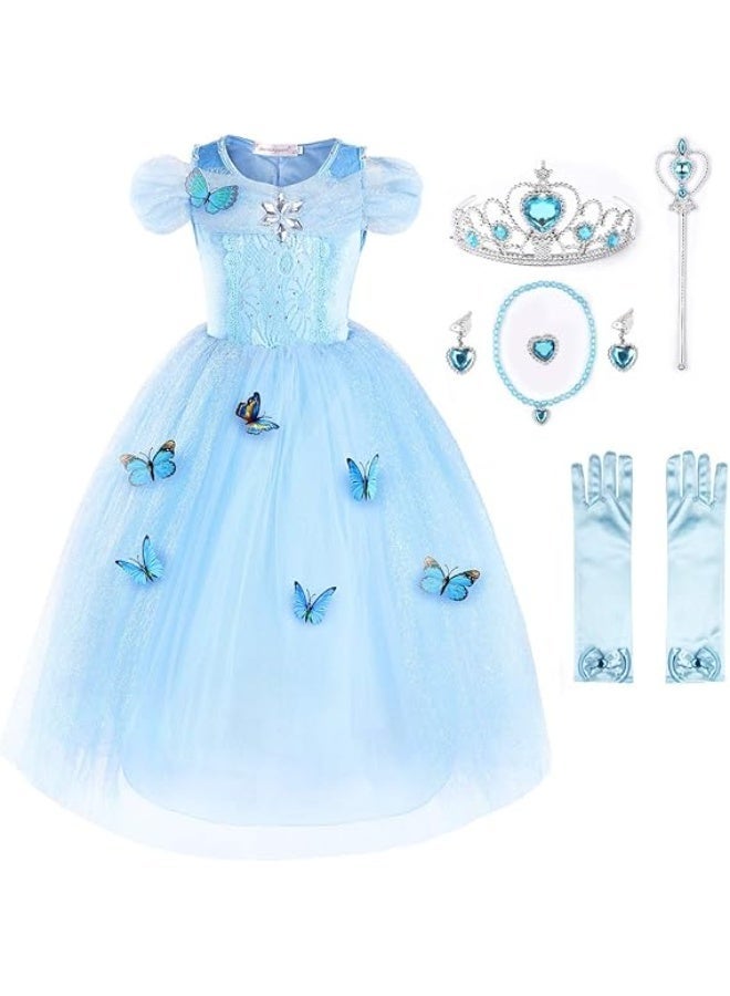 فوريول زي أميرة للفتاة التنكرية فستان حفلة تنكرية مع إكسسوارات، زي تنكري للأطفال. - Image 1